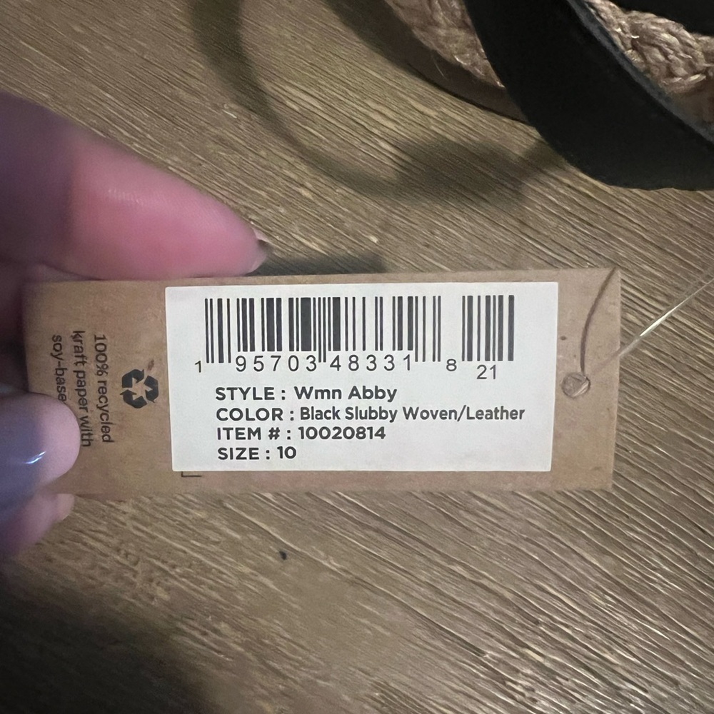 Toms Black and Tan Sandals — Abbey / New in box - Picture 6 of 6